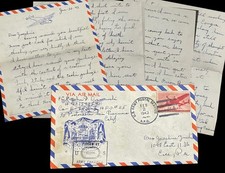 1943 WWII Soldier Letter Lucky Strike Cigarettes Hawaii APO 25 Censored Airmail picture