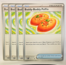 Buddy-Buddy Poffin 184/217 Common Pokemon TCG ME2.5 Ascended Heroes Eng Lot of 4 picture