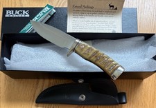 STUNNING BUCK 192 RAM HORN VANGUARD KNIFE NEVER USED IN BOX picture