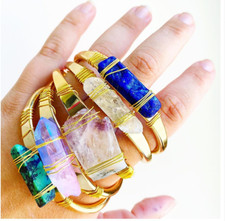 Crystal Cuff - Crystal Bracelet- Boho Bracelet Jewelry picture
