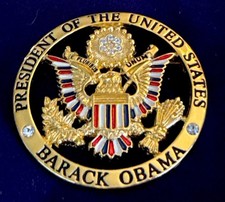 Authentic Exquisite Barack Obama Inaugural Brooch/Pin By Ann Hand. Union Made. picture