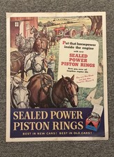 Original WWII Poster Put That Horsepower Inside That Engine Buy More War Bonds picture