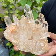 2.3lb A+++Large Natural clear white Crystal Himalayan quartz cluster /mineralsls picture