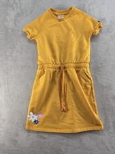 Official Girl Scouts Mini Dress Girls 6X XS Yellow Short Sleeve Floral picture