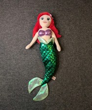 TY Sparkle Disney Ariel The Little Mermaid Glitter Stuffed Plush Multicolor, 14” picture