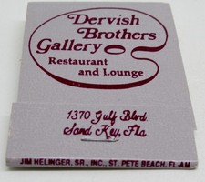 SAND KEY Florida Dervish Brothers Gallery Restaurant FULL Matchbook picture