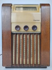 1940s Powertone AM/SW Tombstone Tube Radio Working Detrola 576 Walnut Veneer picture