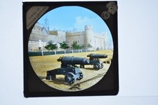 Tower London Cannons Fortress WC Hughes Magic Lantern Slide c1900s picture