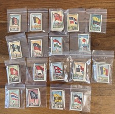 229 Vintage 1956 Lot Of TCG Flags of the World Trading Cards Printed In USA picture