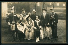 English 1920s Excellent Group PHOTO Cross Dressing 3 TRANS Women + Men Outdoors picture