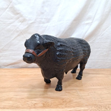 Black Breyer 1959-1960 Walking Black Angus Vintage Bull Rough Cut Glossy picture