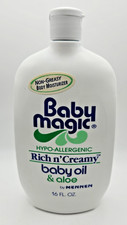 NOS Baby Magic Rich ‘n Creamy Oil 16oz Mennen Vintage 90s Vintage picture