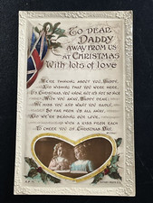 Dear Daddy Christmas Children Rotary Photo EC Embossed RPPC Postcard picture