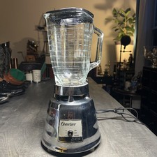Vintage Osterizer Classic 5000 Beehive Chrome Blender Glass Jar Tested Works picture