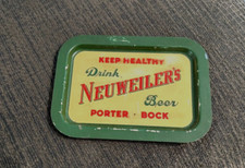 VINTAGE NEUWEILER'S BOCK BEER METAL TIP TRAY NEUWEILER BREWING CO ALLENTOWN PA picture