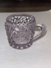 ANTIQUE 1880s OK Trademark Country Drug Store Hobnail Penny Candy Scoop Mug picture