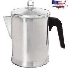 9-Cup Stovetop Coffee Percolator Easy Brewing Aluminum Compact Perfect Camping picture