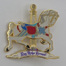 Disney DLR LE cast exclusive 3D slider pin King Arthur CAROUSEL HORSE 2003 picture