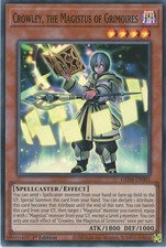 Yugioh Crowley, The Magistus Of Grimoires GEIM-EN001 Super Rare 1st Ed NM x3 picture