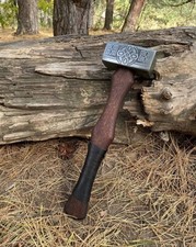 CUSTOM HANDMADE DAMASCUS STEEL VIKING HAMMER VALNUT, MJOLNIR HAMMER . BM picture