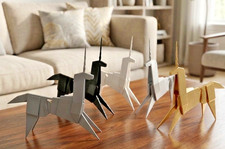 Blade Runner Inspired Origami Unicorn Statue - Sci-Fi Cyberpunk Desk Decor picture