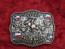 Bull Riding RODEO☆X~TREME☆2008☆SHINER TEXAS☆CHAMPION TROPHY BUCKLE☆Rare☆T91 picture