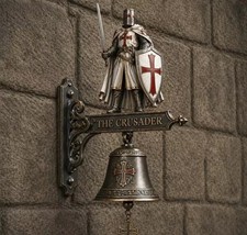 Knight Templar Wall Mounted Statue With Bell picture