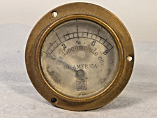 Antique 1900 LOCOMOBILE Co of America Brass Steam Car Pressure Gage Syracuse NY picture