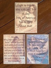 NORTH VIETNAM PROPAGANDA LEAFLETS (3 EA) 1960s-70s Original Vietnam era picture