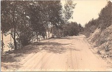 RPPC Star Lake Wisconsin Shoreline Road Scene on Star Lake 1939 picture