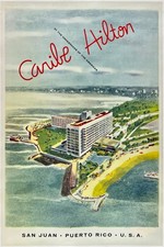 π΄ Caribe Hilton Vintage Poster - San Juan Puerto Rico - 16x24β Premium Matte picture