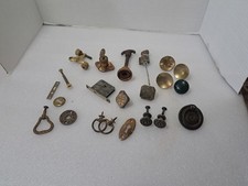 Vtg Salvage Metal Door Pulls Locks Knobs Backplates Drawer Hardware Escutcheon  picture