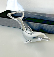 Dolphin Silver Tone Metal Bottle Opener 4.5