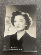 Vintage Myrna Loy Signature Original Autograph Cinema Postcard picture