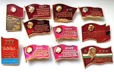 Vintage USSR Badges Lot Lenin Communist Party CPSU City Conferences Pins Soviet picture
