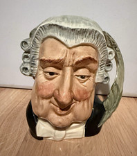 Royal Doulton The Lawyer D6498 1958 Figural Ceramic Toby Mug w/ Handle 7  1/2” picture