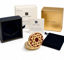 Vintage Estée Lauder Golden Lattice Compact Lucidity Pressed Powder New In Box picture