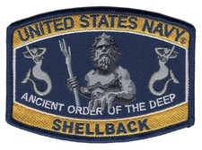 Navy Shellback King Neptune Hat Patch picture