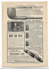 F.W. KALDENBERG'S PIPES DAISY AIR RIFLE 1898 MUNSEY'S MAGAZINE Print Ads 11 picture