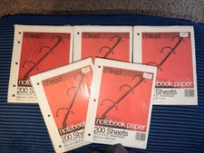 5 VTG Mead Notebook Paper NOS From 1987 School Supplies picture