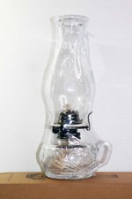 Vintage ClassicnKerosene Clear Glass Lamp - 1ft Tall - Good Wick and Burner picture