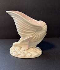 Belleek - Flying Fish With Shell Dish - Ivory w/pink accents picture