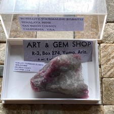 ELABAITE TOURMALINE [RUBELLITE] FROM HIMALAYA MINE, CALIFORNIA 36g MF877 picture