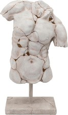 Resin Male Torso Sculpture – Contemporary Figurine, Accent for Bookshelf S picture