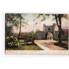 Vintage 1907 United States Arsenal Butler Str Pittsburg PA Postcard Cannon Gate picture