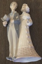 LLADRO WEDDING DAY BRIDE & GROOM #4808 FIGURINE-RETIRED VINTAGE picture