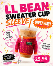 Rare Dunkin’ L.L. BEAN Cup Sweater Sleeve Limited Edition 2026 New IN HAND picture