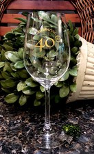 Kendall-Jackson CELEBRATING 40 YEARS Gold Foil Stölzle Lausitz Wine Glass ~ MINT picture