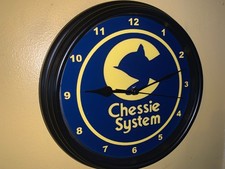 Chessie System C&O Cat Railroad Train Station Man Cave Advertising Clock Sign picture