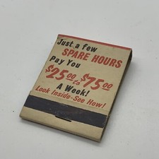 Vintage Shoe Business Salesman Recruitment Advertisement Matchbook Unstruck picture
